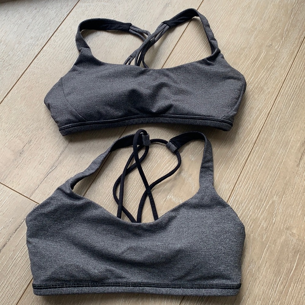 2 Grey lululemon sports bras